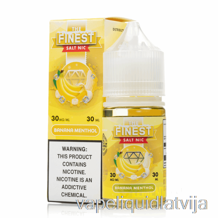 Banānu Mentols - Smalkākais Sāls Nic - 30ml 30mg Vape šķidrums